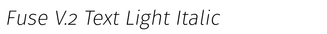 Fuse V.2 Text Light Italic